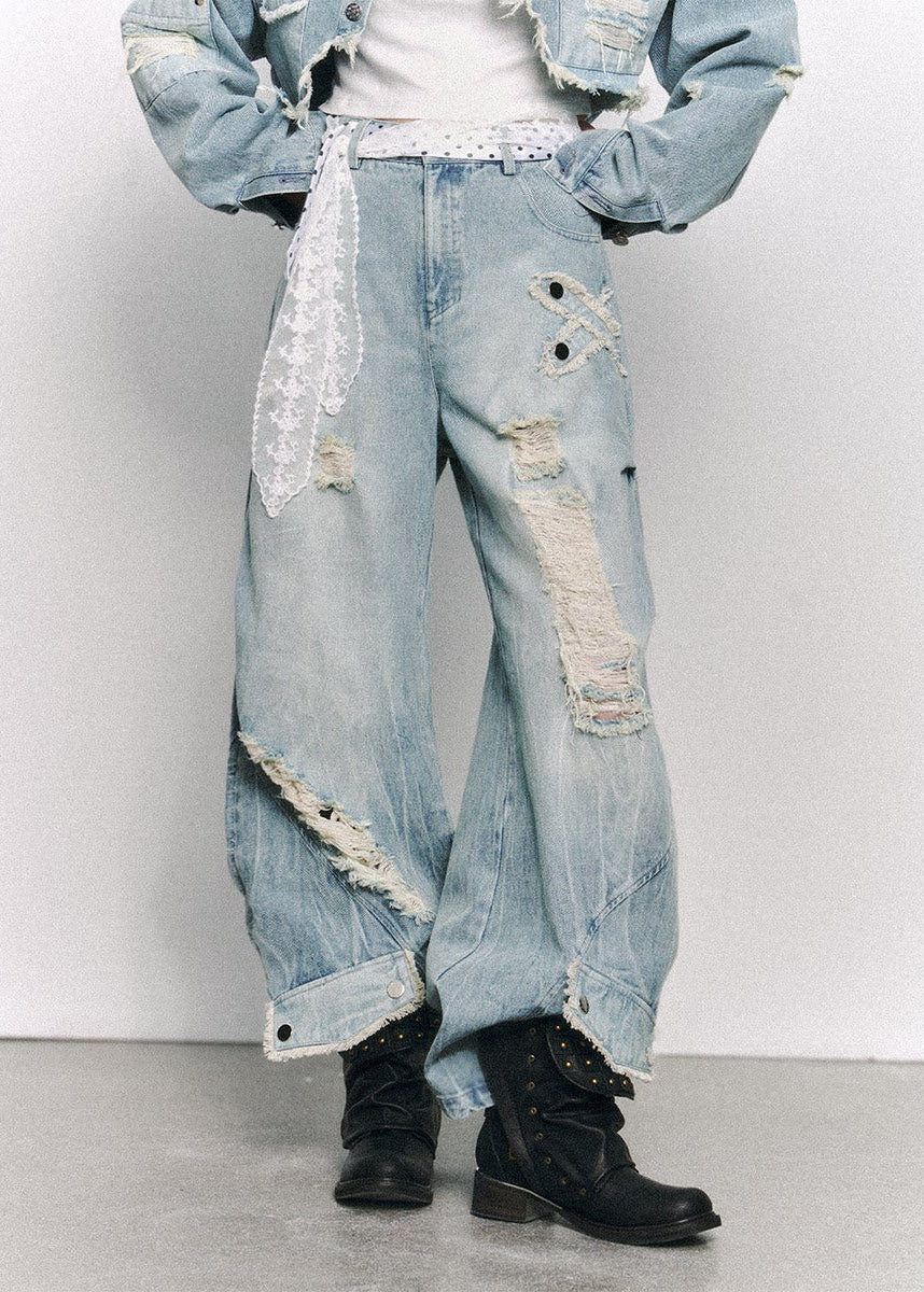Wide-Leg Jeans - xacoolpin