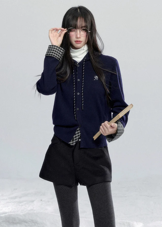 Gentle Study Hooded Cardigan - xacoolpin