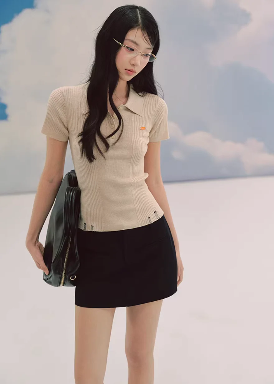 Soft Ivory Polo Knit - xacoolpin