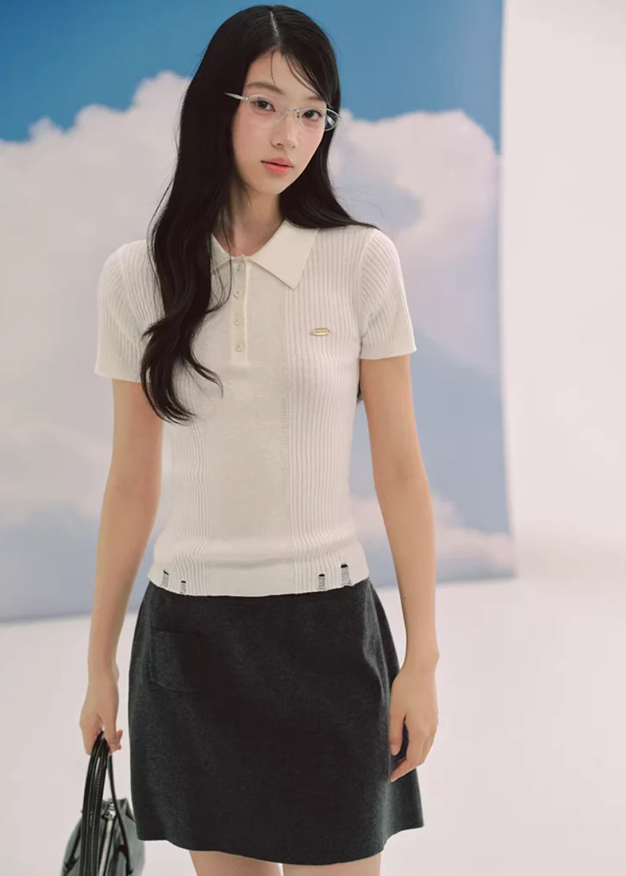 Soft Ivory Polo Knit - xacoolpin