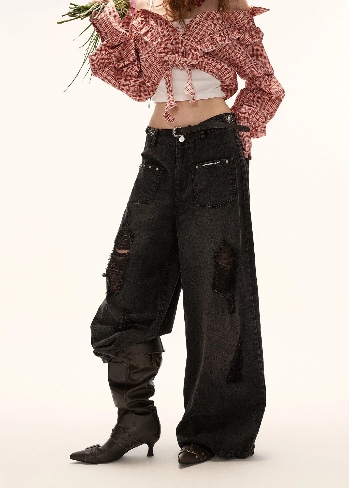 Midnight Raw Edge Jeans - xacoolpin