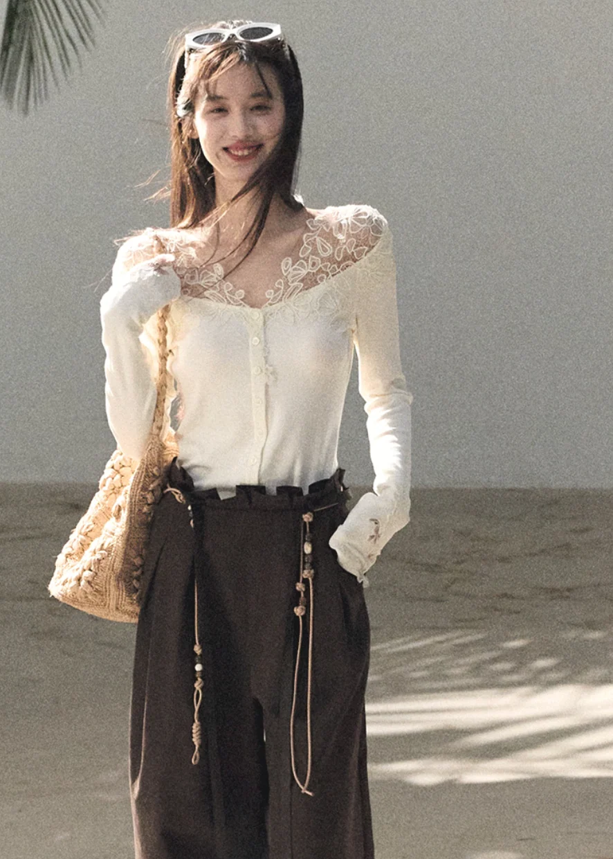 Sunset Narrative Lace Cardigan - xacoolpin