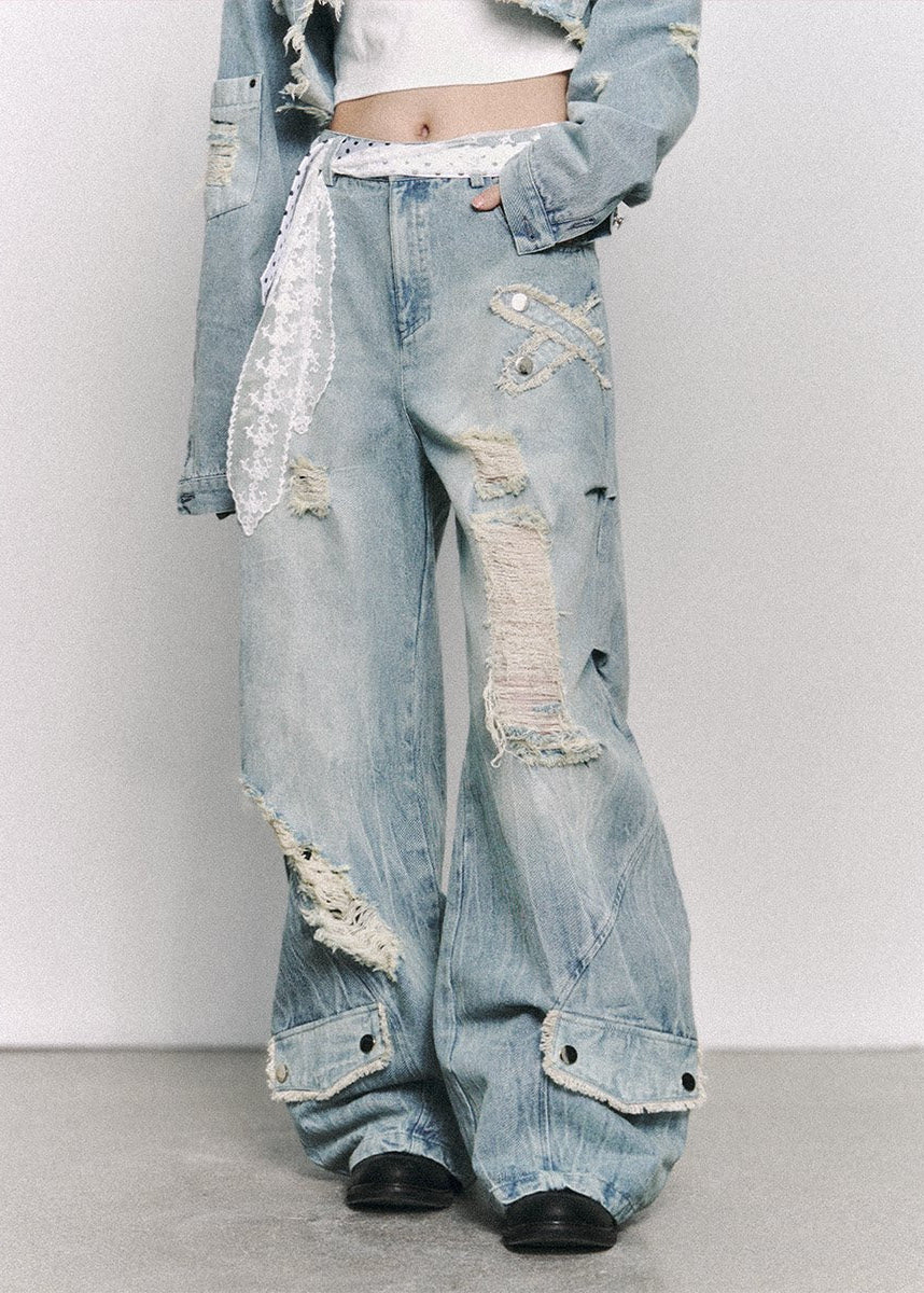 Wide-Leg Jeans - xacoolpin
