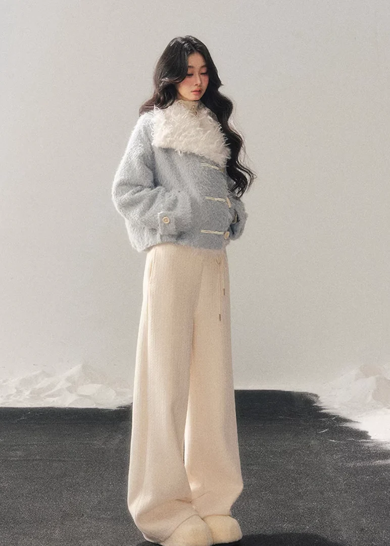Soft Blue Wool Jacket - xacoolpin