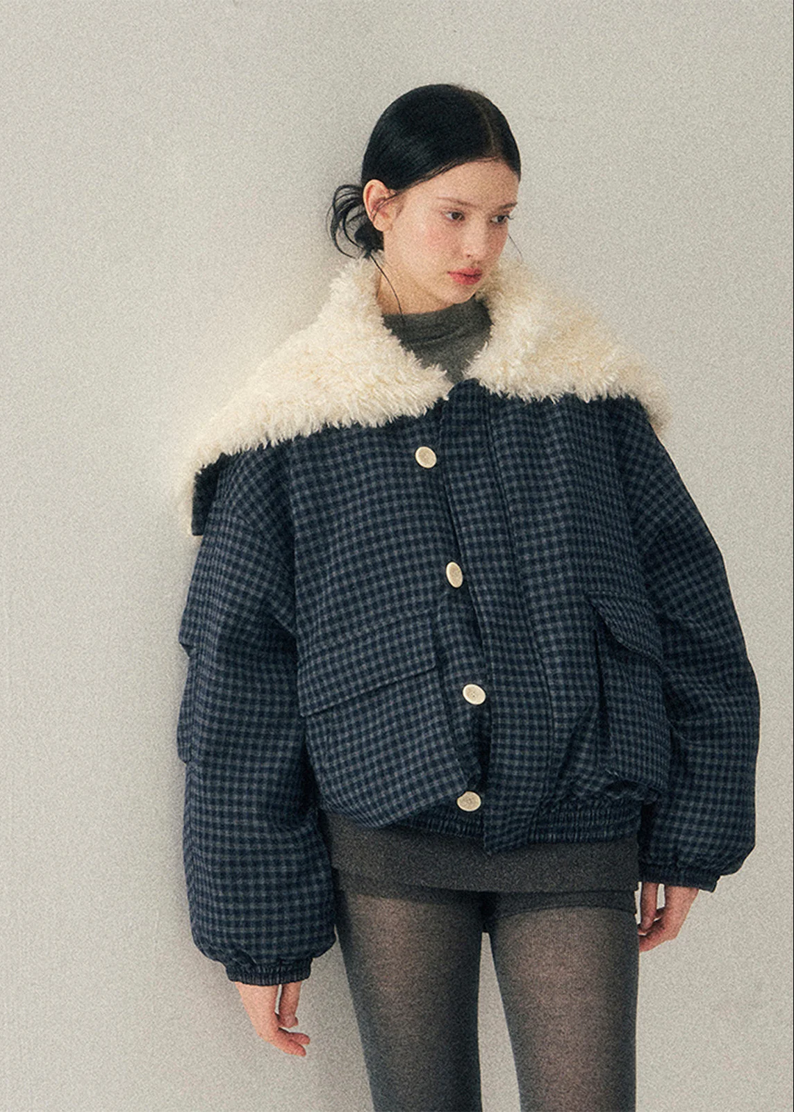 Silent Blue Lamb Collar Jacket - xacoolpin